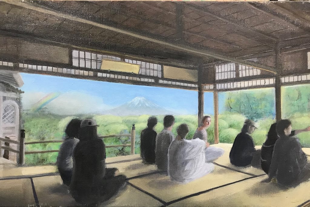 詩仙堂放心図虹と富士